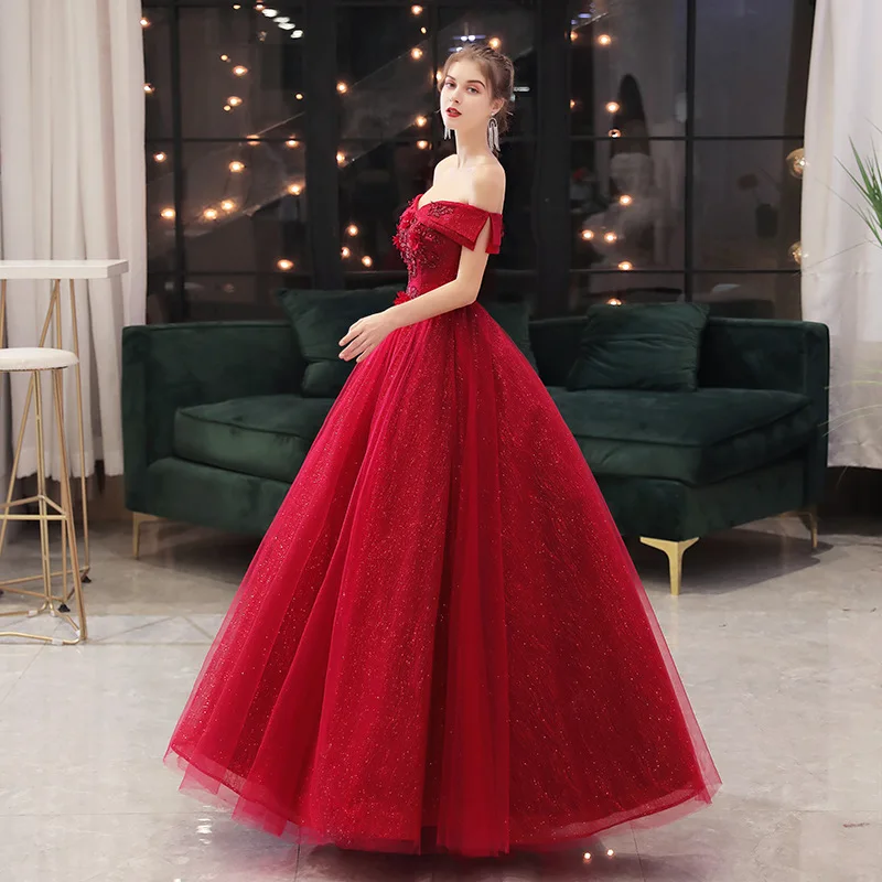 DSP Elegant A Line Tulle Quinceanera Dress for 15 Year Old Girl\'s Off Shoulder Formal Dress Prom Party Gown