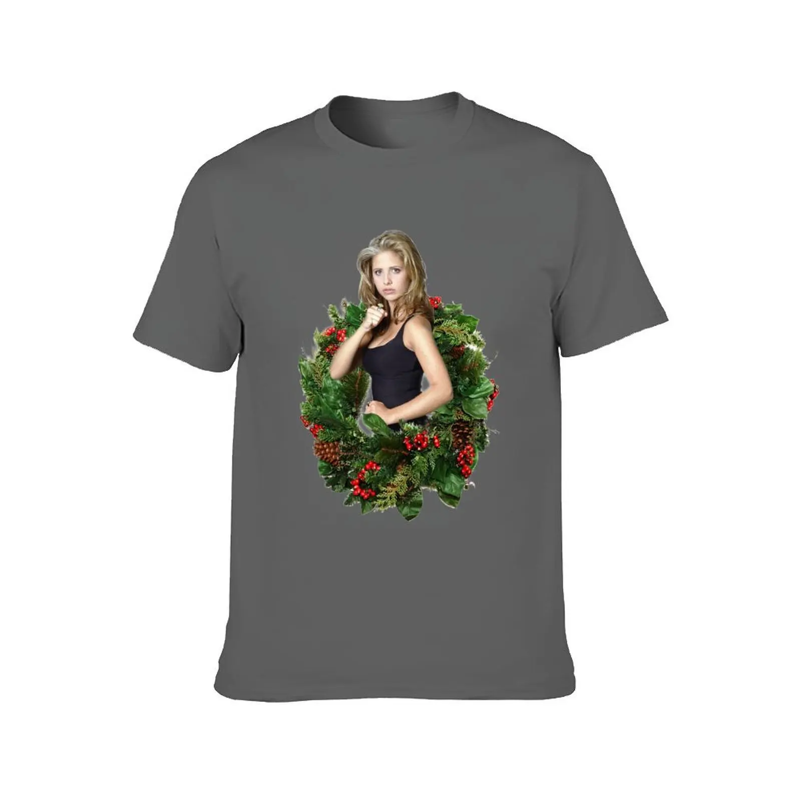 Buffy Summers / Buffy the vampire slayer - Christmas Edition T-Shirt anime clothes heavyweights men clothes