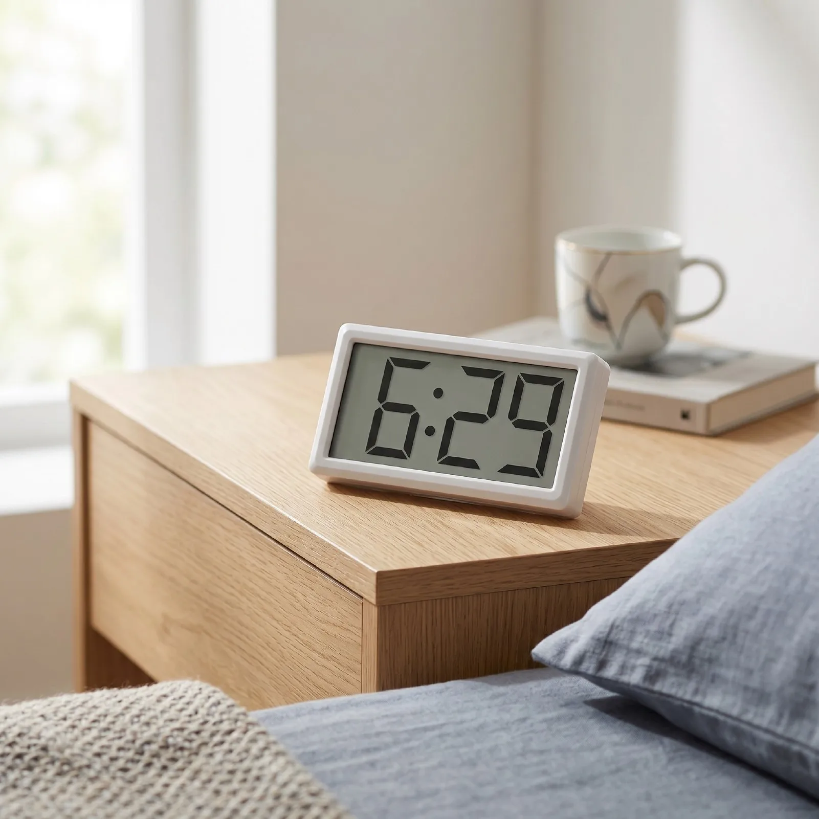 Small Digital Clock Magnetic Lightweight Portable Versatile 12 Hour Clock Date and Time Display For Travel Classroom Bedroom