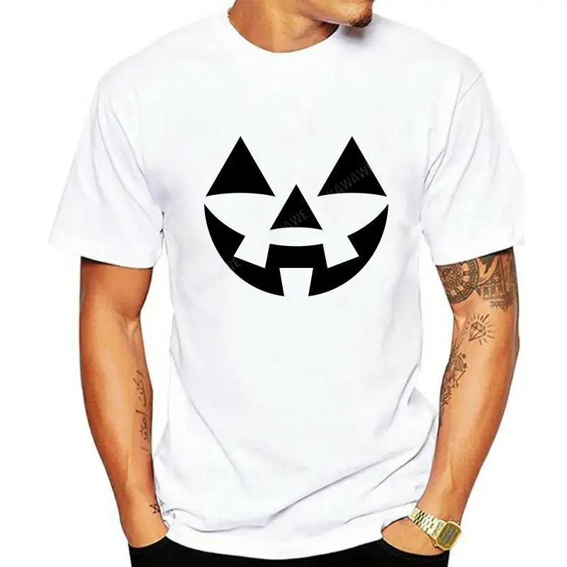 humor cotton t-shirts vintage style short sleeve Pumpkin Halloween T Shirt Jack O Lantern 3 Beach man tee shirtprint tees