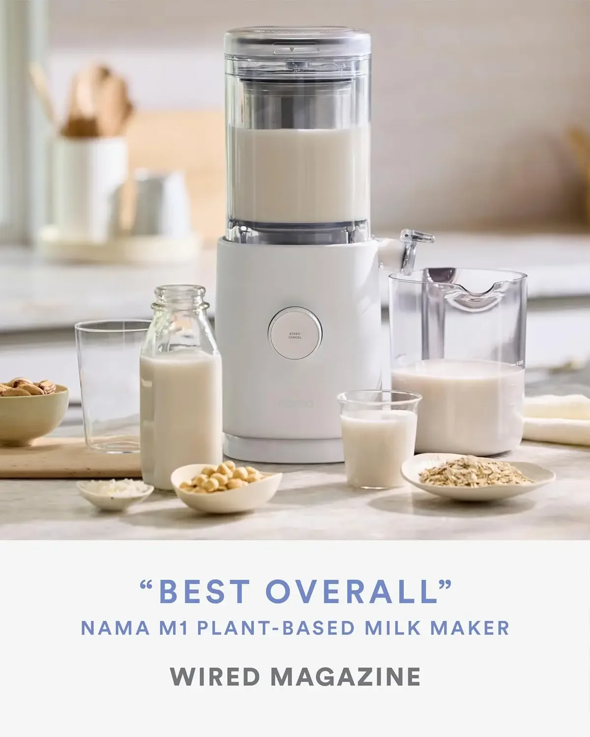 Garantía de autenticidad.M1 Máquina para hacer leche de plantas – Máquina casera para hacer leche de avena, semillas y nueces, textura suave y cremosa Barista Quali