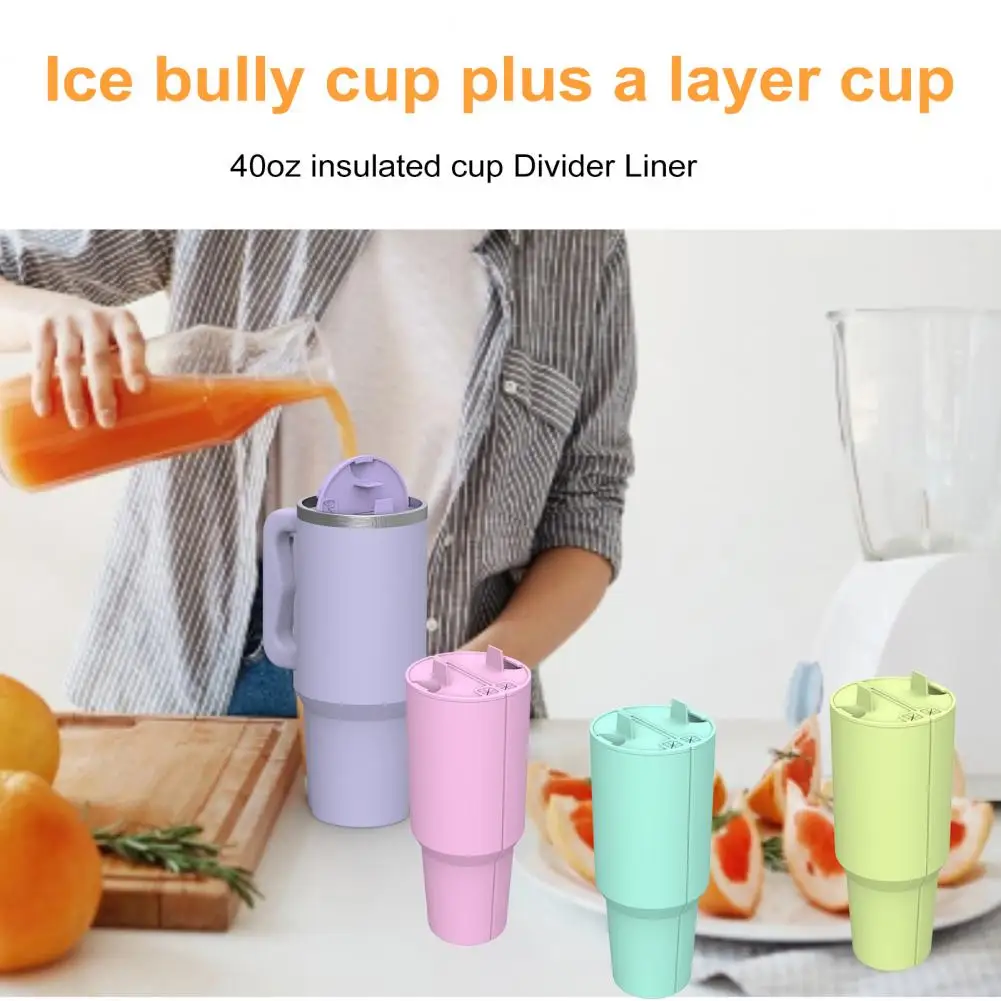 Water Cup Liner Office Mug Accessory Reusable Silicone Cup Liner for 40 Oz Cup Stylish Emerald Design Drink for Parties