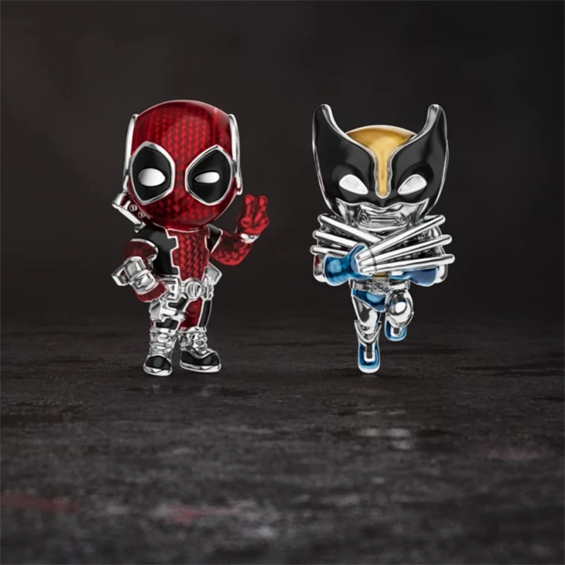 Charms 925 Silver Deadpool Wolverine, Villains Charm Trio, Suitable For Charms  925 Originales Women's Gifts