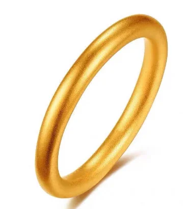 Imagem -06 - Anel de Ouro Puro 24k para Casais Anéis de Dedo de Ouro Duro 3d Anel Circular Simples 999 Ouro Real Anéis de Noivado