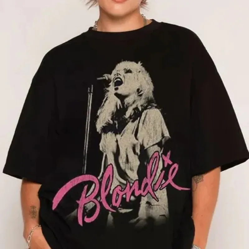 Blondie T-shirt - Rock and Roll T-shirt Retro T-shirt Summer New Unisex Casual Cotton T-shirt
