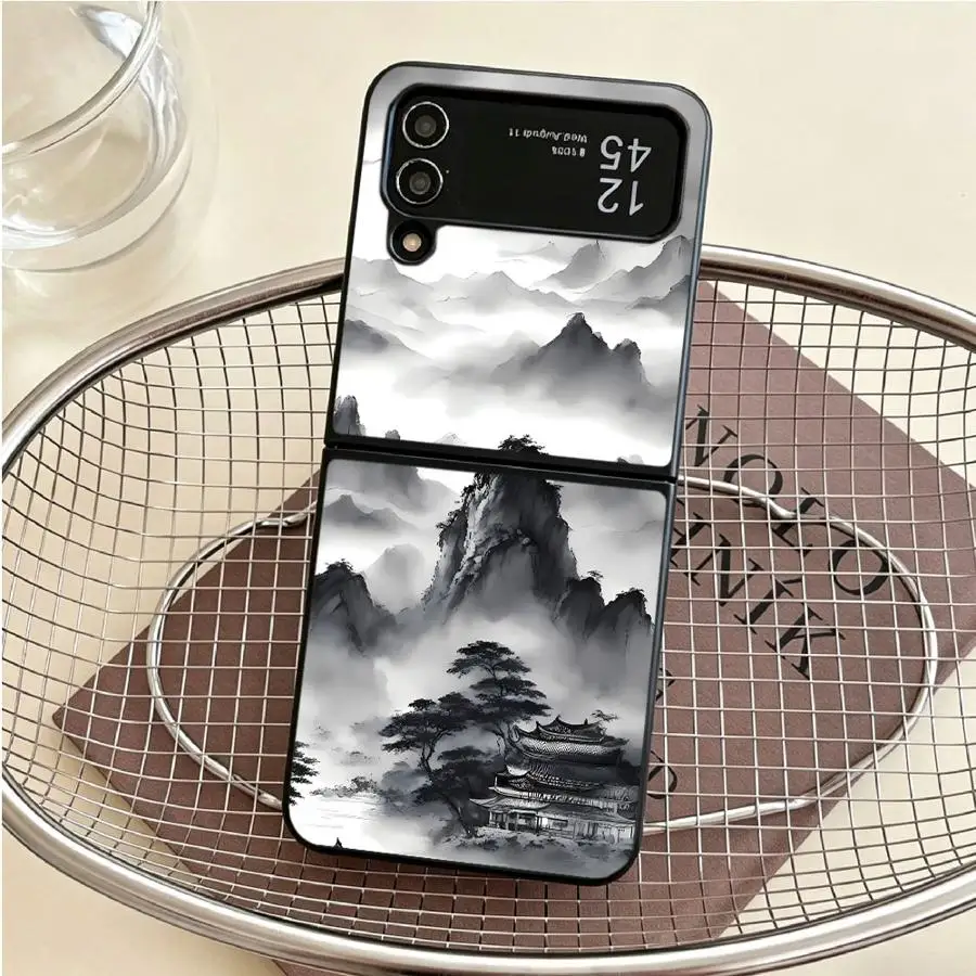 Case for Samsung Galaxy Z Flip 7 6 5 4 3 Flip3 Flip7 FE Flip6 Flip5 Flip4 Back Phone Cover Funda Mountain Art view 4