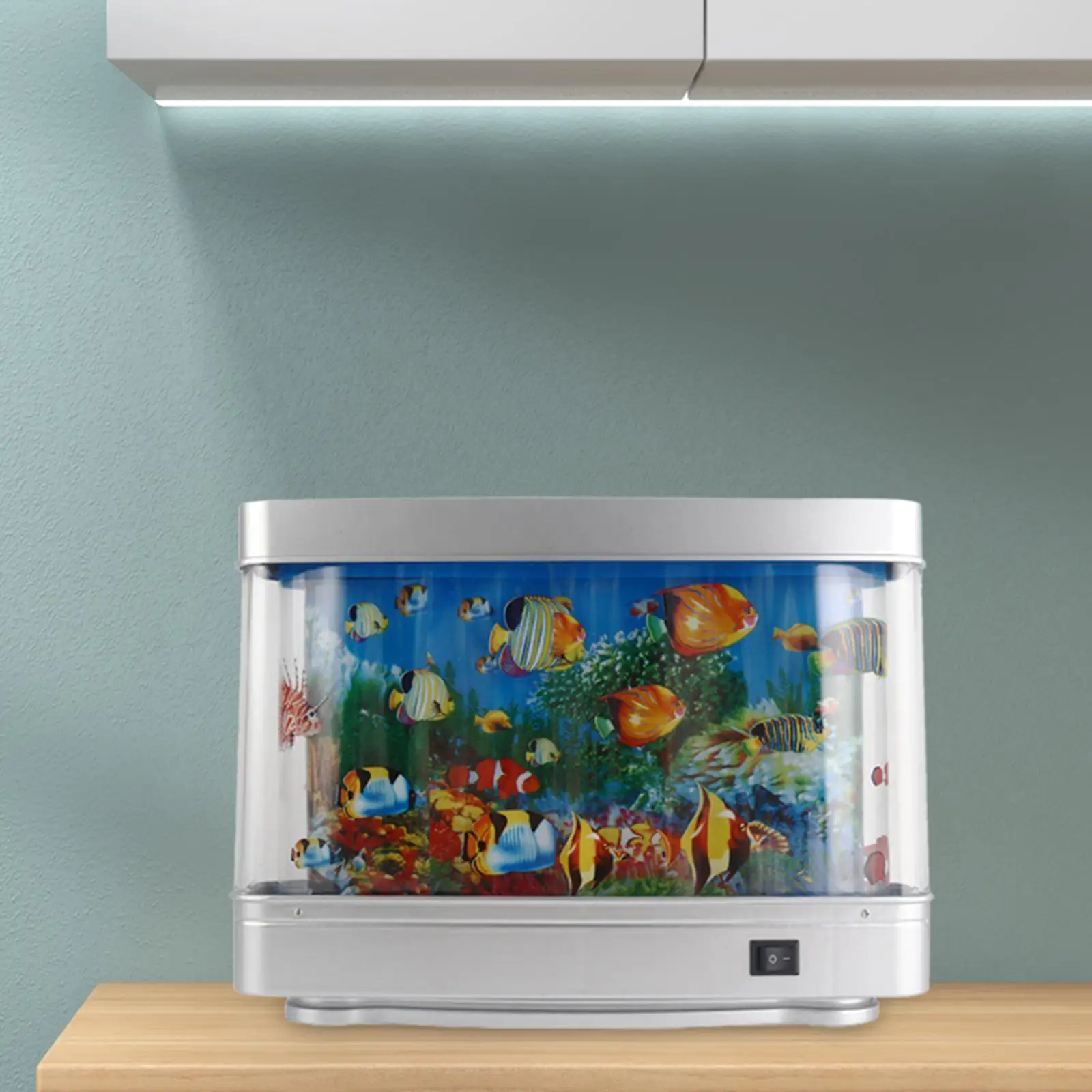 Acquario Mood Lamp Night Light Views Moving paesaggio tropicale artificiale per le vacanze camera da letto compleanni ufficio Indoor