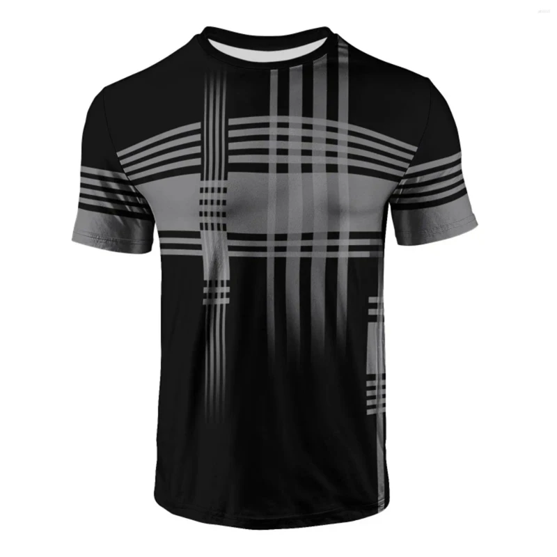 

Simple Geometric Graphic Sports T Shirts For Men Fashion Summer Quick Dry 3D Printed Fitness T-shirts Loose Breathable Tees Tops