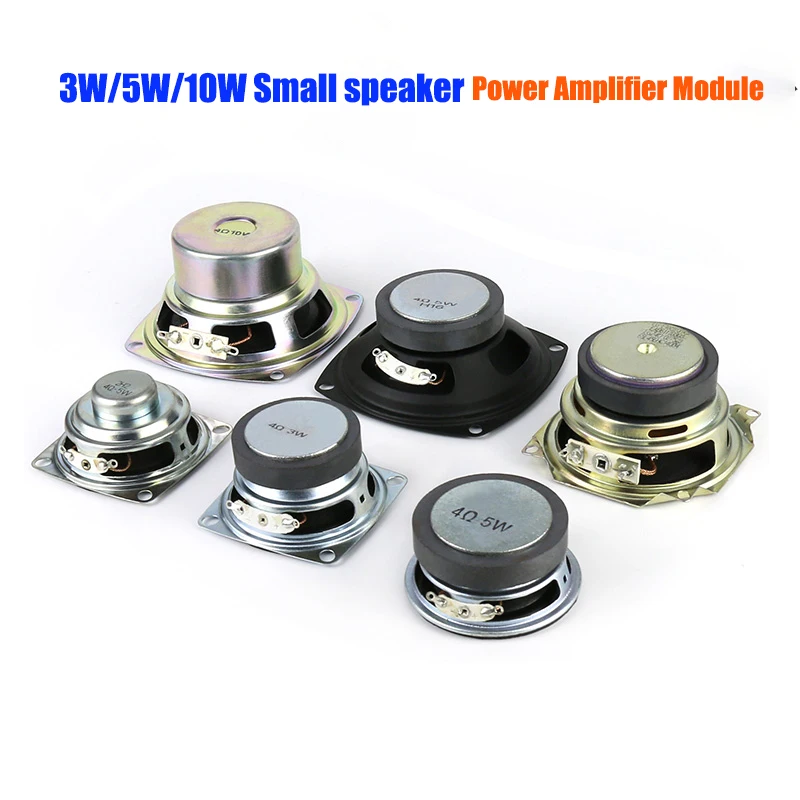 Power Amplifier Module 3W Small Speaker 5W Full-range 10W High Bass 4 Ohm Audio Amplifier 8 Ohm Speaker 10W DIY Toy Accessories