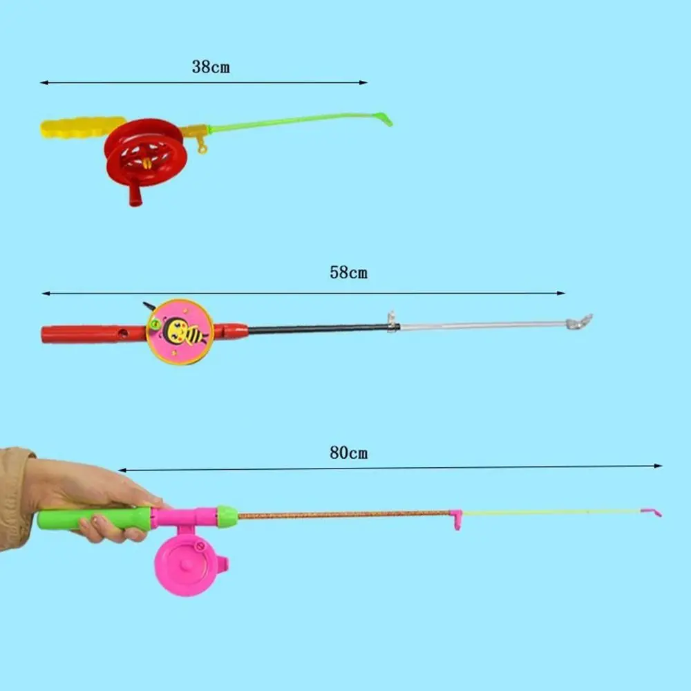 38cm/58cm/80cm nowe latawce wędkarskie wędki Cartoon różnorodne style Mini latawce wędki rozciągliwe z 50-metrową żyłką wędki