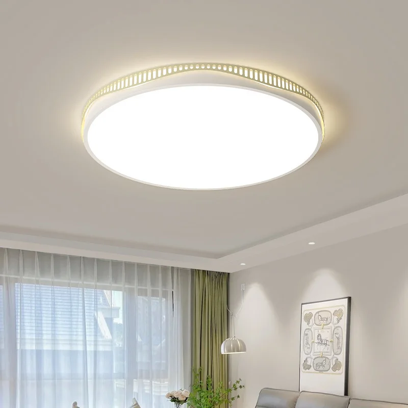 2024 New Cream Style Ceiling Light Simple Modern Living Room Bedroom Lights Dimming LED Lamp Home Whole House Lighting Fixture