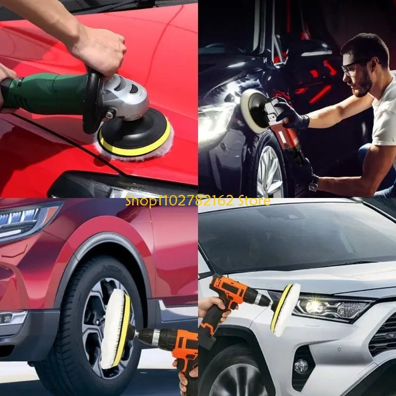 

547B 5pcs Car Polishing Pads Long Lasting Wool Fine Detail Polishing Pad Designed for Precision Detailing & Scratch Repair