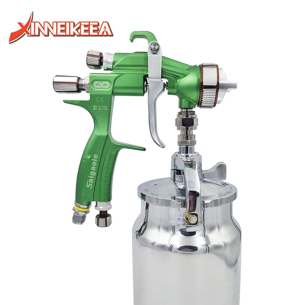 New Saigaole UVU Spray Gun Auto Topcoat High Atomization Paint Sheet Metal High End Spray Gun Nozzle 1.7mm Cup Capacity 1000ml