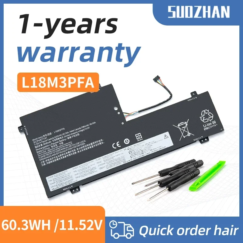 

SUOZHAN L18M3PFA L18D3PF2 Laptop Battery For Lenovo Yoga C740-15IML C740-15IML-81TD Series 5B10T83739 5B10T83740 5B10W67402