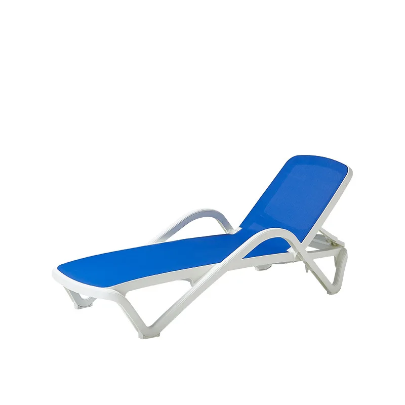 

Outdoor Courtyard Balcony Lounging Garden Swimming Pool Folding Beach Nap Hotel Clubhouse Leisure Plastic Simple Lounger