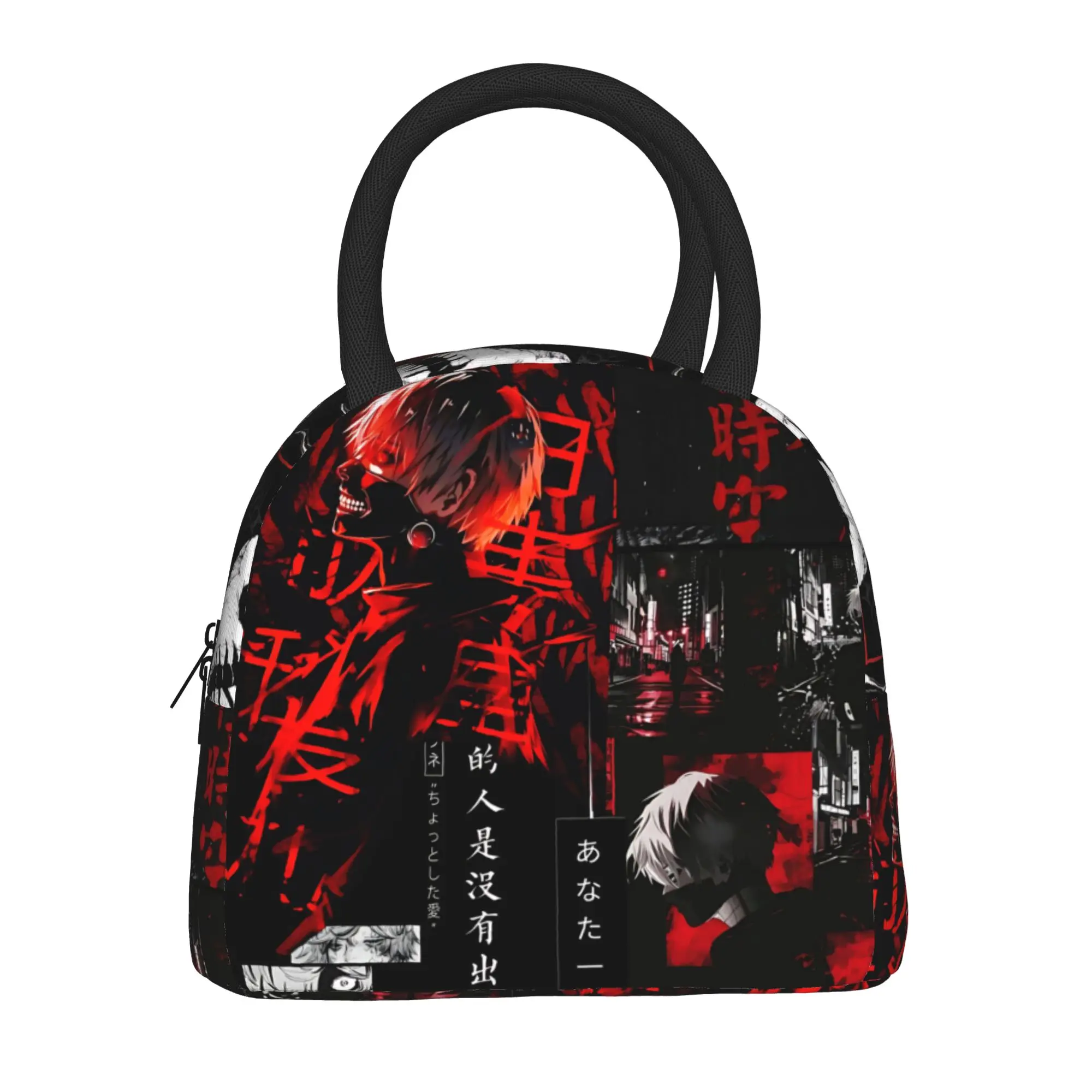Halloween Tokyo Ghoul Kaneki Insulated Lunch Bag Ice Pack Rice Bag  bolsa Student Bento Lunch Handbag Insulation