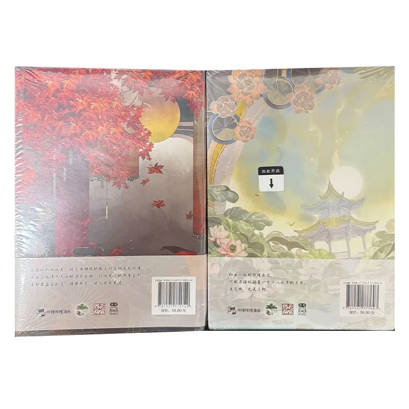 

2 книги Vol.6-7 Tian Guan Ci Fu Манга Книга Xie Lian, Hua Cheng TGCF MXTX BL Комиксы Heaven Official's Blessing Manga