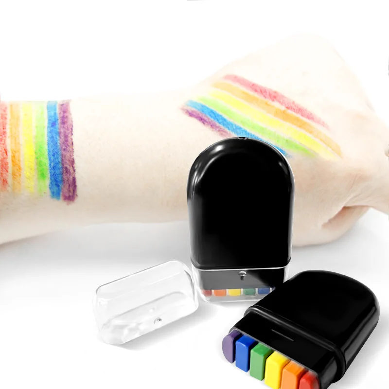 1 ชิ้นล้างทําความสะอาดได้ Body Tattoo น้ํามันสีปากกา Rainbow Face Body Paint Stick ภาพวาดวาง Party Favors แต่งหน้าเครื่องสําอางค์เครื่องมือ