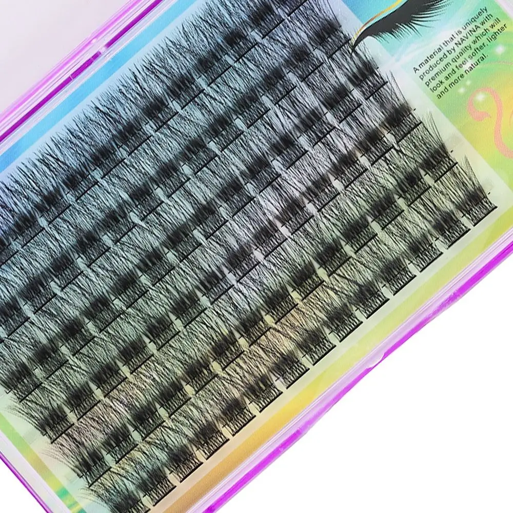 Picture 5: 84 Clusters Bold Definition Grafting Lashes Natural Long Thick Individual Eyelashes C Curl Knotted/Knot Free Cluster lashes