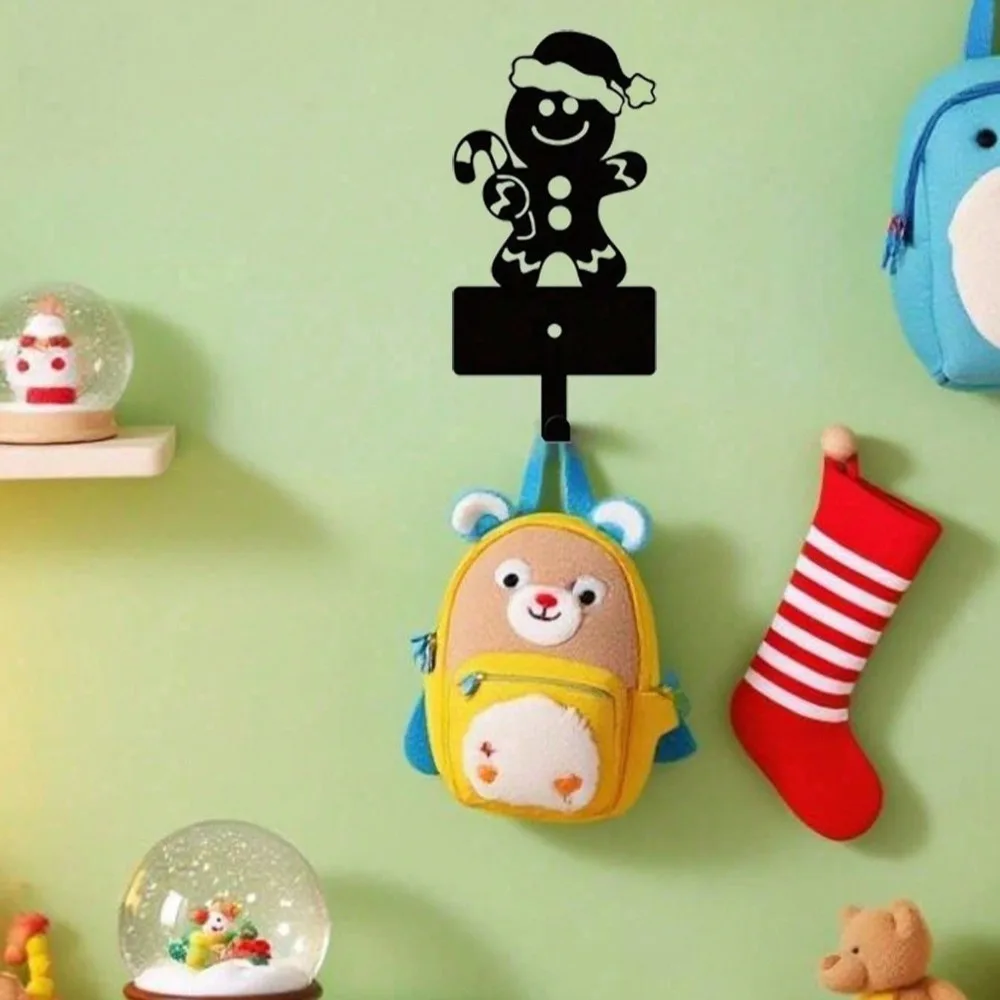 Gantungan Kunci Manusia Roti Jahe yang Menggemaskan - Gantungan Dinding 5-Kait dengan Cincin Handuk, Penata Ruang Masuk dan Lorong