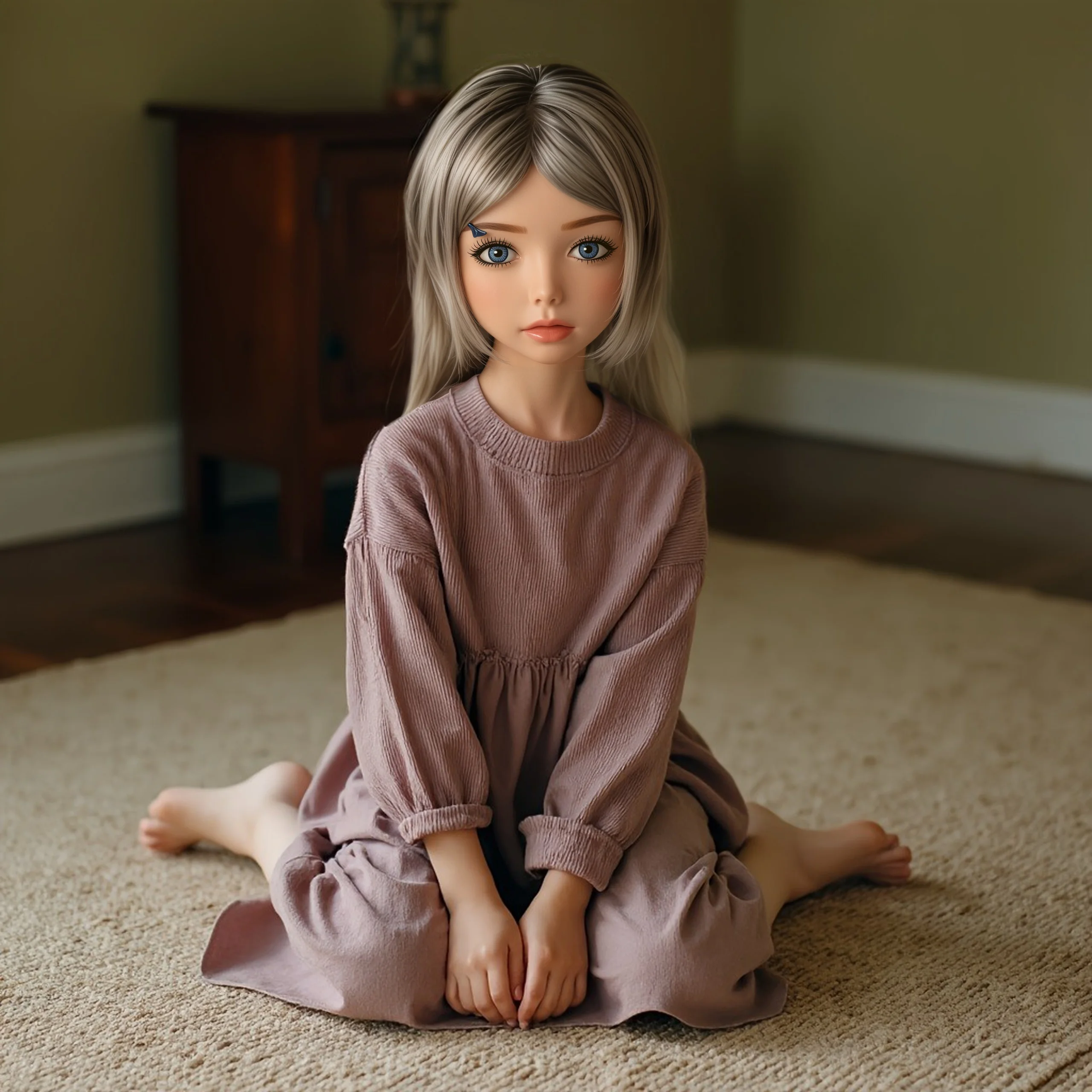 

68CM Campus Style Anime Doll with Double Ponytail, TPE Soft Body Poseable Figure, Home Decor Collectible, USA Seller Local Shipp