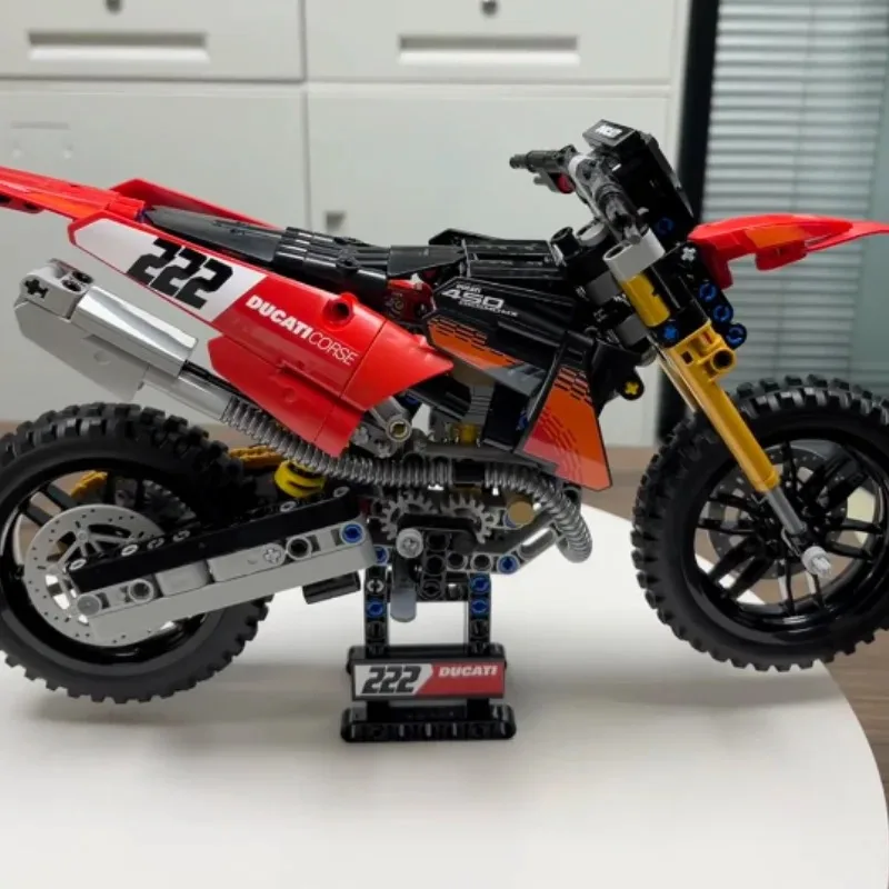 Technical Racing Motorcycle Model Christmas Gifts for Adults Toys Bricks Building Blocks  Moc Off Road Motocross Dirt Bike