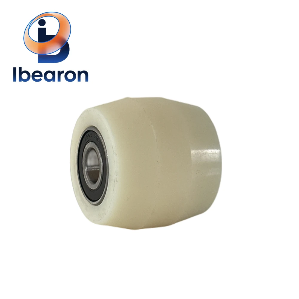 1PCS Nylon Forklift Wheels with Bearings - Flat/Drum 80x70mm 80x60mm, Durable Wear-Resistant Industrial Replacement