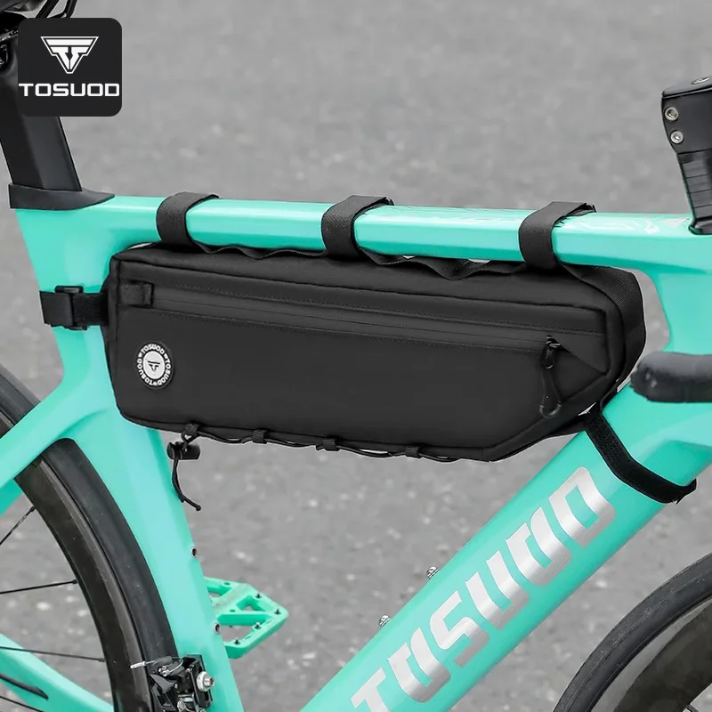 TOSUOD Fahrrad-Aufhängetasche mit großem Fassungsvermögen, vordere Querträgertasche, Rennrad- und Mountainbike-Aufbewahrungstasche, Radfahren-Aufbewahrungstasche Quiz Diego Diego Diego