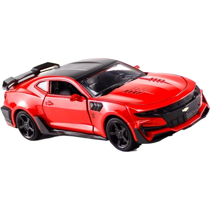 1:32 Chevrolet Camaro Automodell Legierung Diecast Zurückziehen mit Sound Licht Kindermodell Spielzeugauto Sammlung für Kindergeschenke A324