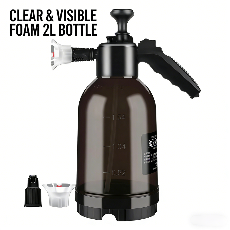  2L car foam spray gun, snow foam spray gun, action pressure spray bottle, for car washing and watering flowers 