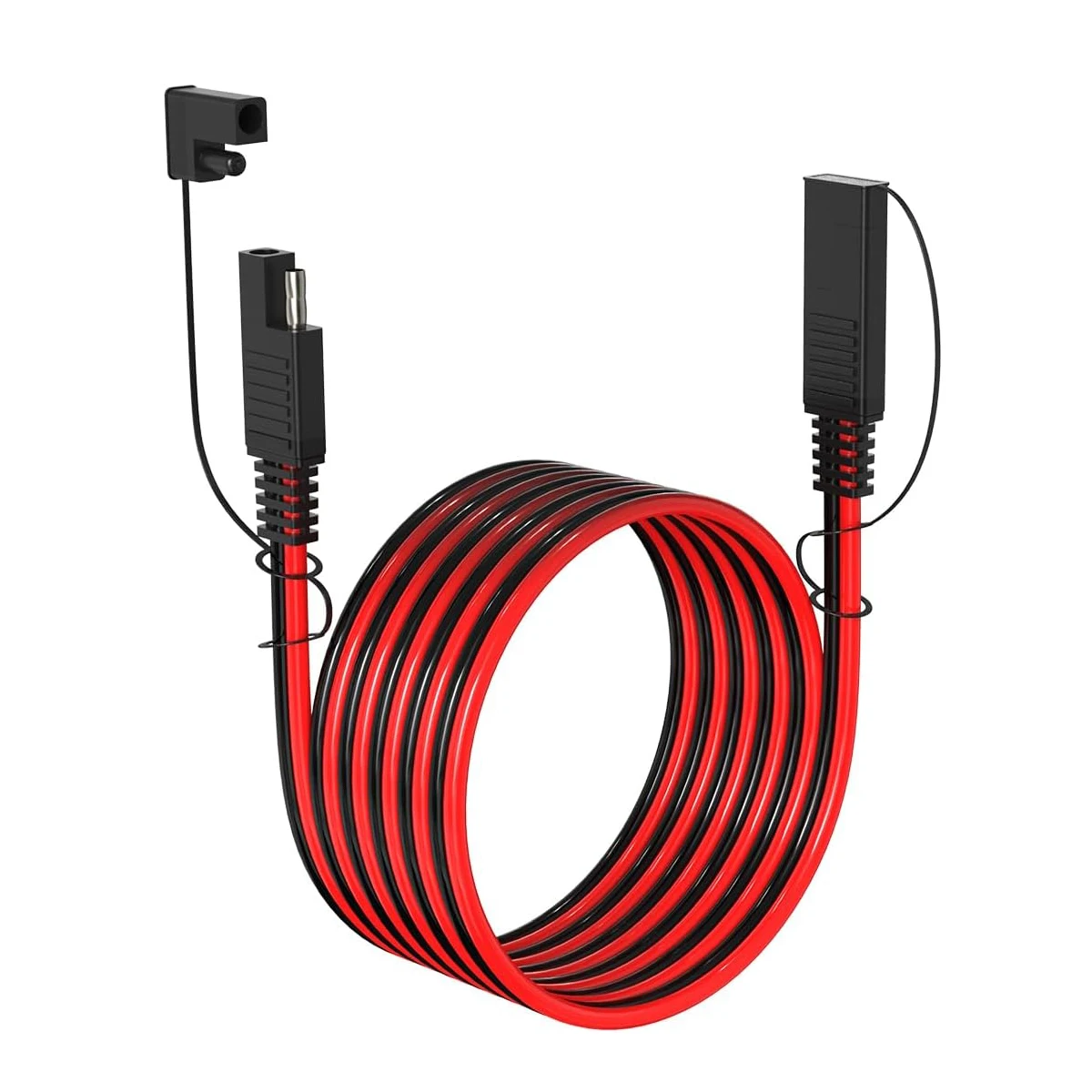 12V Sae to Sae Connector Plug 180CM Quick Disconnect Harness For Motorcycle Automotive Sae Power Extension Cable 18 AWG Dust Cap
