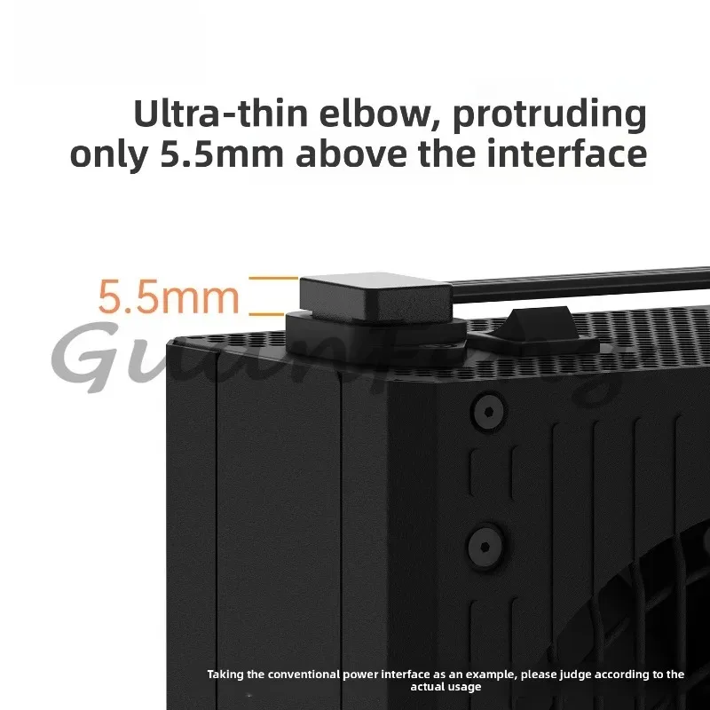 New Upgrd Durle 90 Degree Elbow Extension Cle - Thin Soft C 13 to C 14 3 Pins