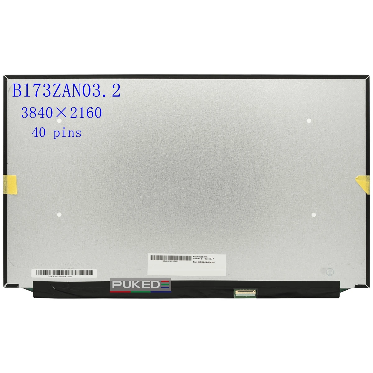 

17.3'' inch B173ZAN03.0 B173ZAN03.1 B173ZAN03.2 60HZ 4K Laptop LCD display Screen UHD 3840*2160 40 pins