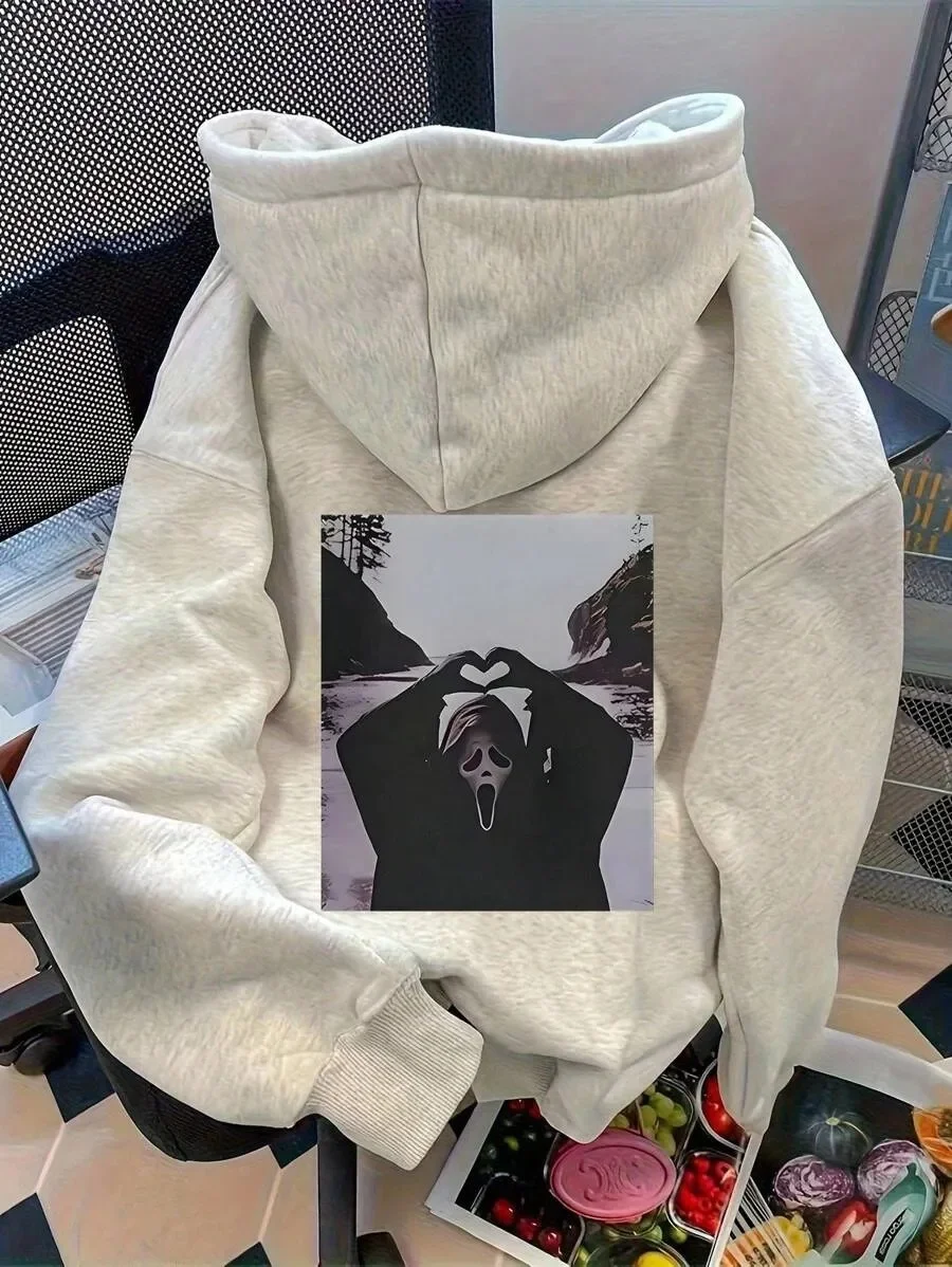 

Autumn and Winter "Scream Movie Heart - Twist" Horror - Trendy Cotton Hoodie, Stylish Film - Fan Sweatshirt