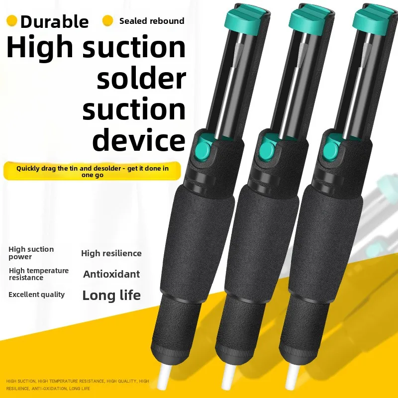 Professional 366D Manual Anti Slip Desoldering Pump Double Ring Strong Suction Solder Sucker Soldering Repair Tool For DIY