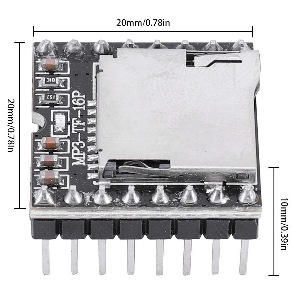 1-50PCS Mini MP3 DF Player Module Support TF Card U-Disk MP3 Voice Decode Board Mini MP3 Player Module for Arduino