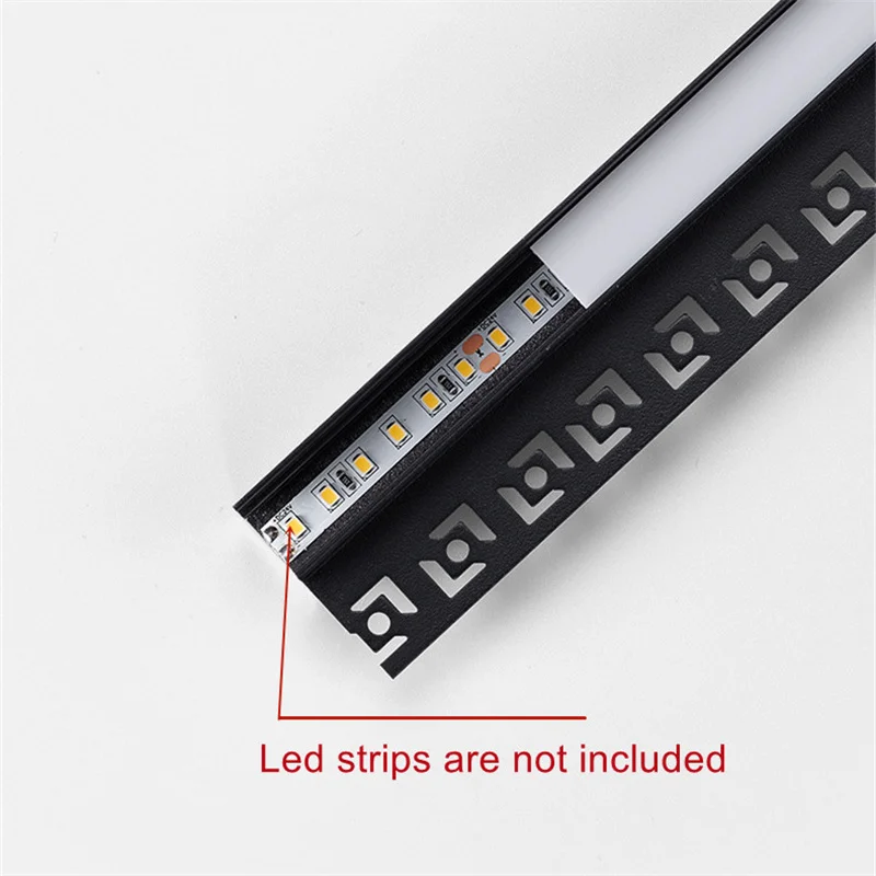 Imagem -04 - Embutido Led Hard Strip Light Luminous Linear Teto Perfil de Alumínio Canais Decorativas Lâmpadas Iluminação Interior 12v 24v