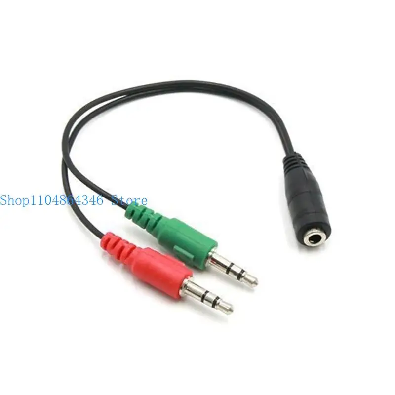652F 2 in 1 Headphone Splitter 3.5mm Female to 2 Male Earphone Splitter 2 Port Cable