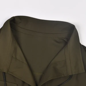 Eam Long Green Armee Graben Frauen Großgröße Neues V -Sleeve Langarmanpassung 8 Hauptverkäufe hauptsächlich lang -Green Female - №5