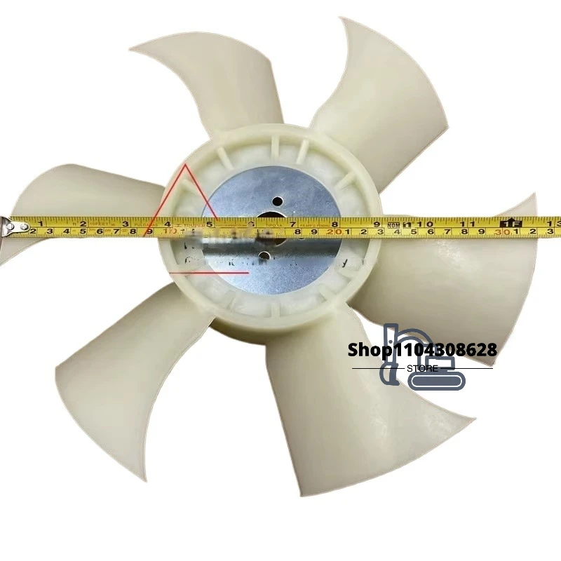 

Excavator Accessories for Yanmar 3TNV88 Cooling Fan Blade for Perkins Three-Cylinder Engine 6 Leaf Reverse Design with 4 Holes