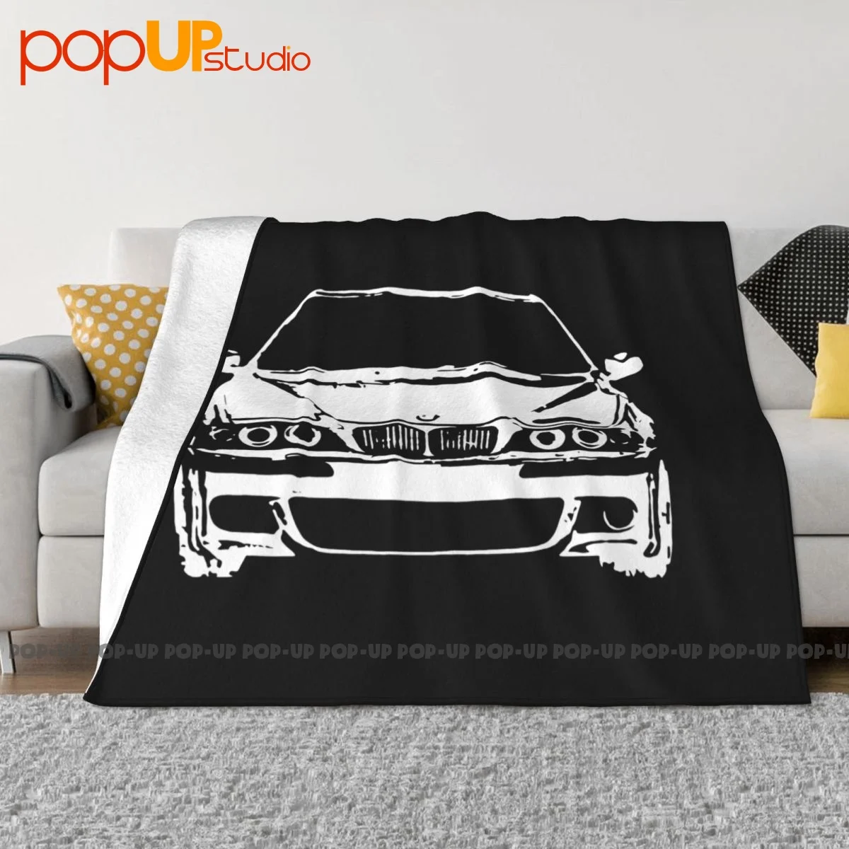 Stuff4 Darkround Stencil Car Art M5 E39 Blanket Flannel On The Sofa Bedding Supply