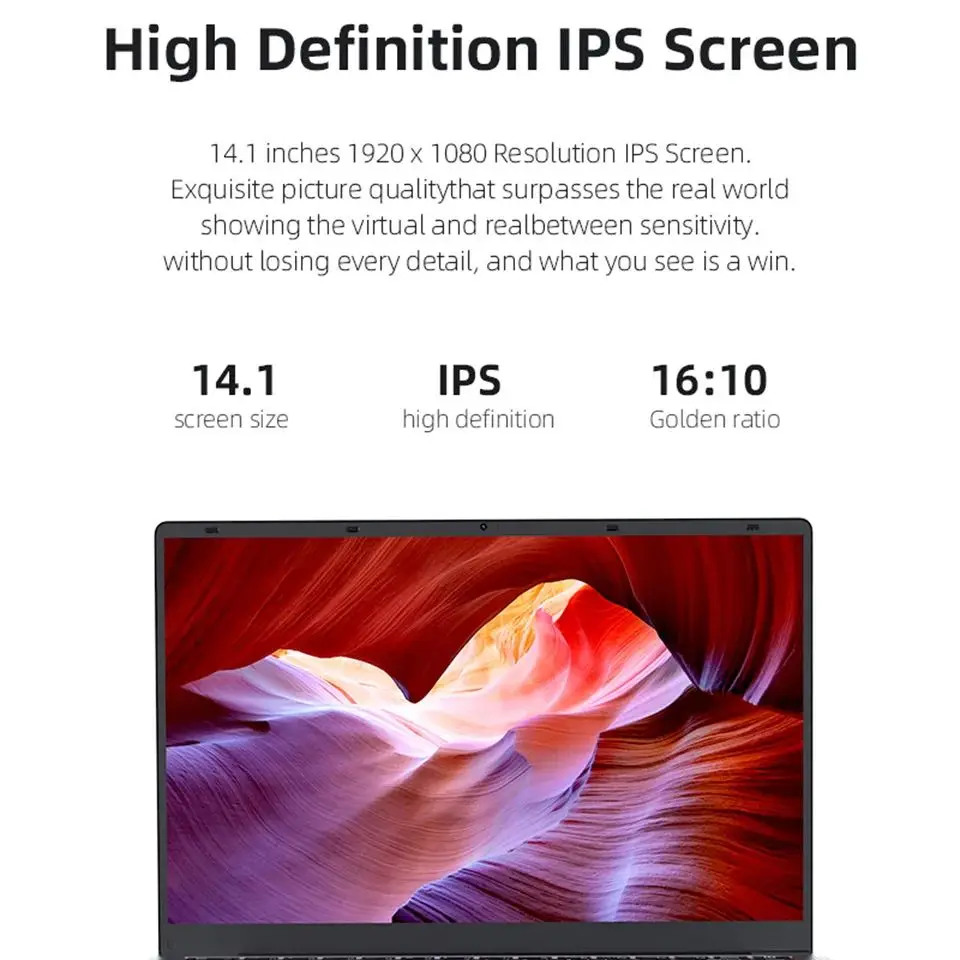 2025 NEW 14.1 " Portable Laptop Computer Intel Core i7 7500U Dual Core 12GB RAM 1TB 2TB SSD Windows 11 Laptop Pc Gamer Notebook