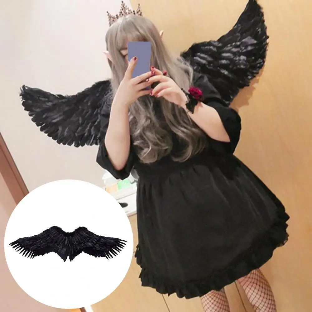 

Halloween Costume Wings Angel Wing Costume Accessory Handmade Feather Wings for Men Women Festive Party Angel Wing for Halloween