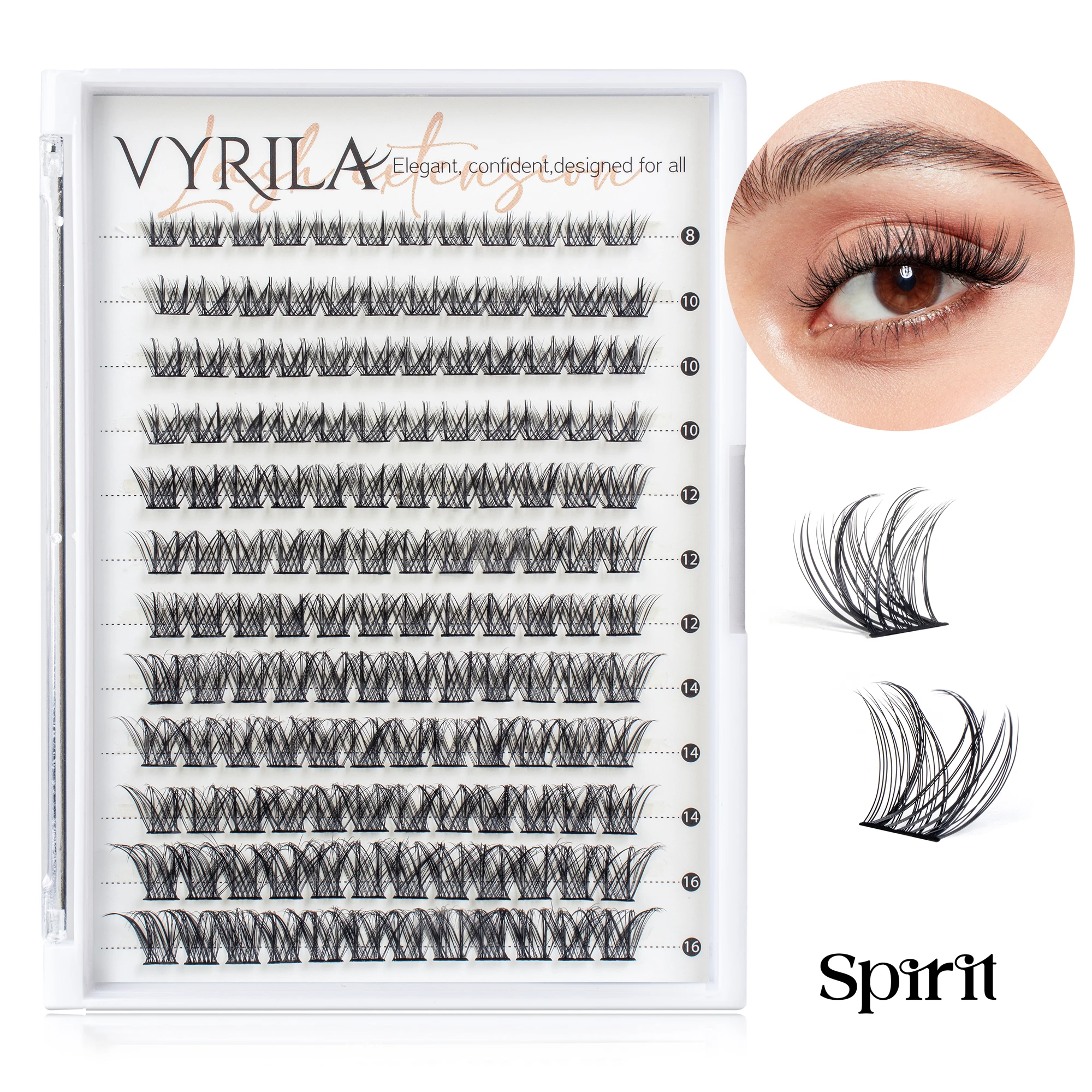 Einzelne Wimpern-Cluster, C-Curl-Mix, Wimpern-Cluster, 3D-Wimpernverlängerung, 0,1 mm, superdünnes Band, wiederverwendbare natürliche Wimpern