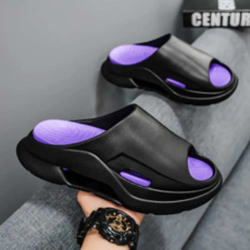 

2025 EVA Men Slippers Heightened Sports Thick Bottom Slippers Non-slip Comfortable Outdoor Slippers