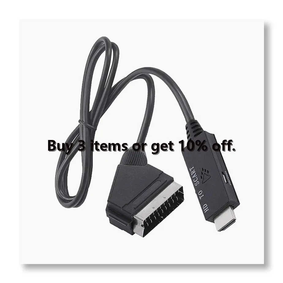●HDMI -Compatible to Scart Connection Cable 1M Audio/Video Converter HDMI -Compatible to Scart HD Converter