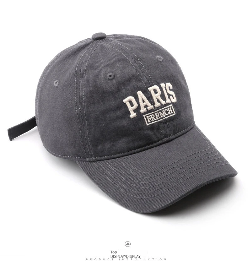 قبعة بيسبول مع تطريز حرف صغير ، النسخة الكورية ، قمة ناعمة ، واقية من الشمس