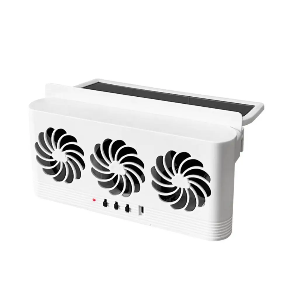 Portable 3 Head Solar Car Cooling Fan Air Vent Radiator Car Exhaust Fan Energy-saving Purifiers Car Window Fan Summer