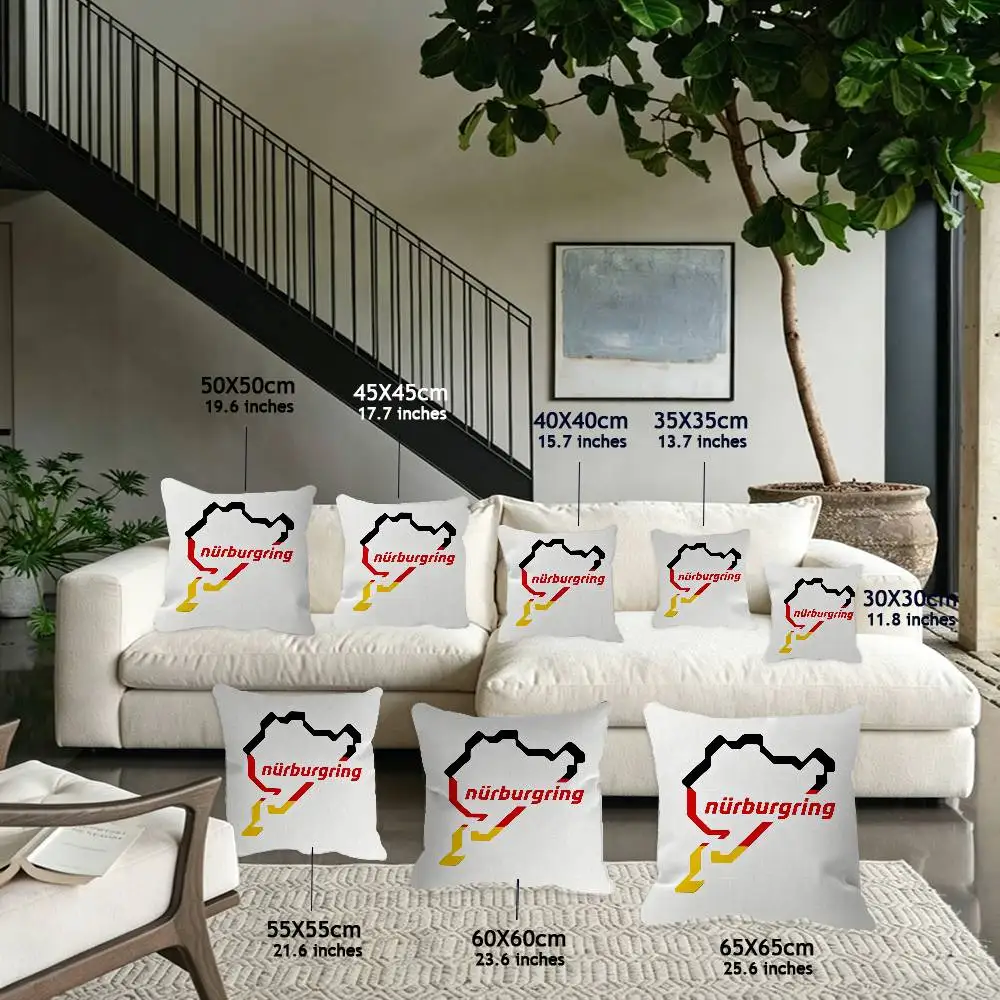 Nurburgring Sport Car Comfortable soft Fashion Pillow Case Sofa Living Room Home office Decor With Europe