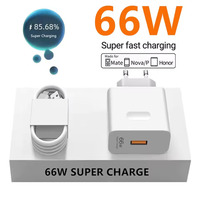 6A 66W Super Fast Charger EU US Adapter Wall For Huawei Mate 40 50 60 P50 Nova 10 12 Honor X8 X9 Magic Type C Charging USB Cable